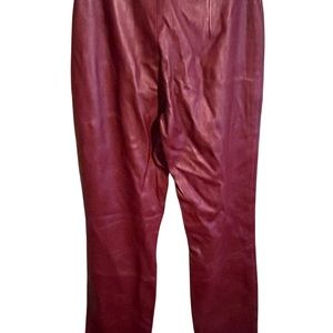 Womens Wilson Leather Pants Size 8 / Burgundy